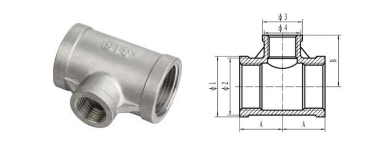Stainless Steel Pipe Fitting 304 Tee manufacturers exporters in Bangladesh